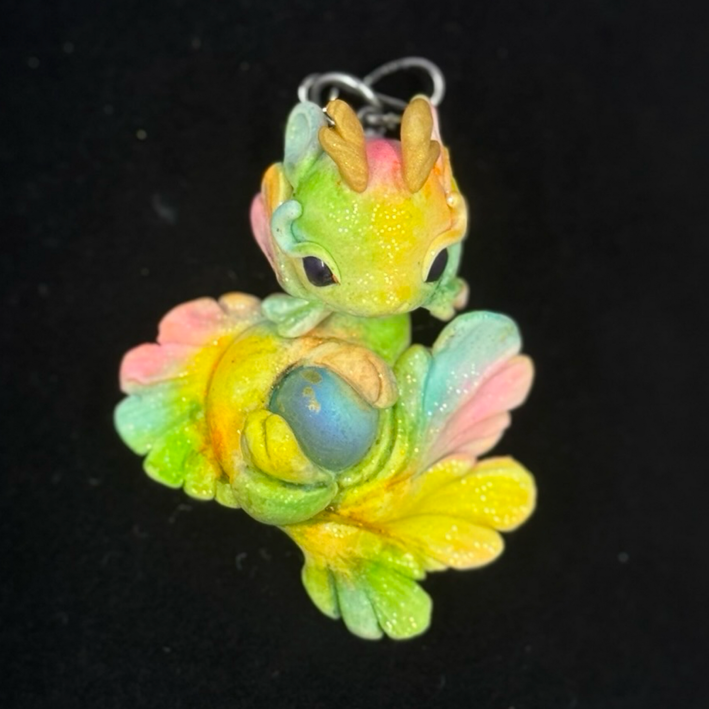 Rainbow Baby Dragon Pendant