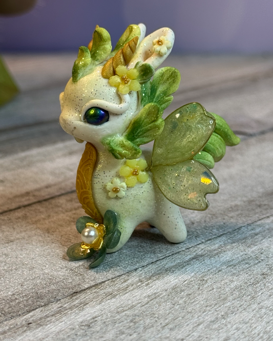 Tiny Bright Green and Yellow Bunnigon