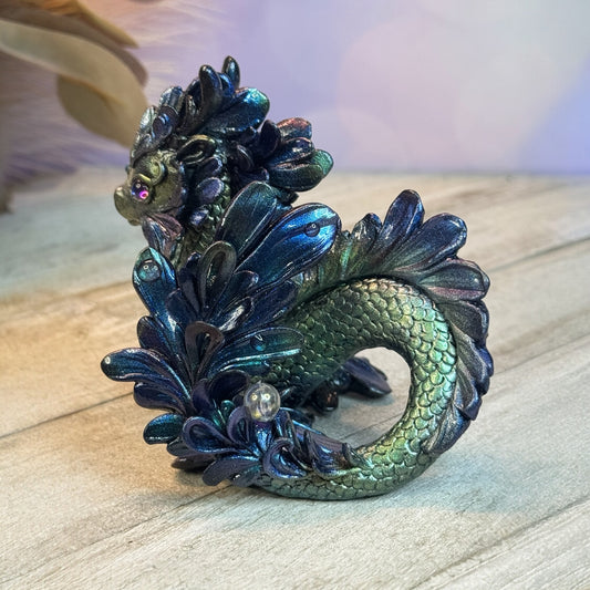 Green and Blue Flash Baby Kelpie Dragon