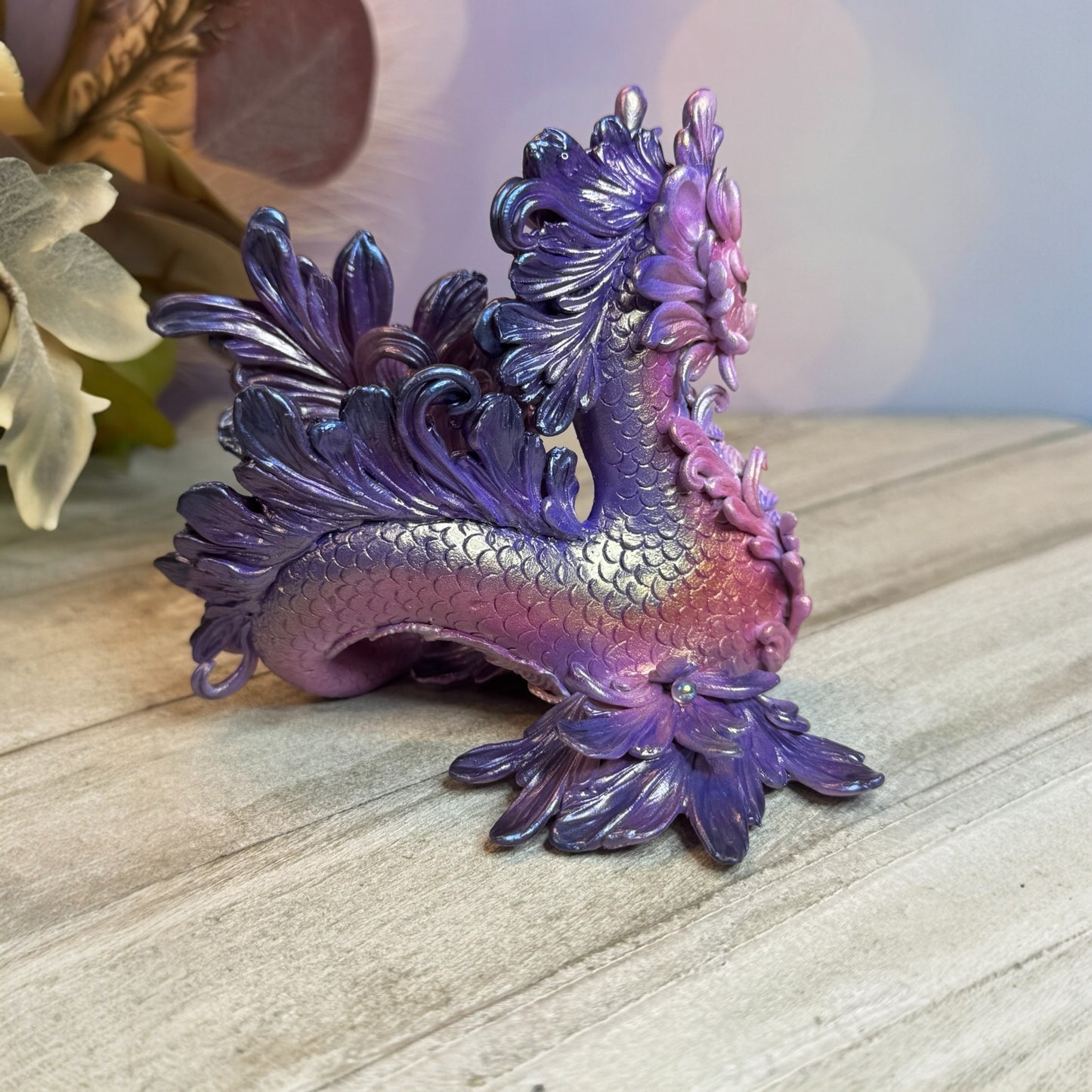 Magestic Sunset Purple and Pink Kelpie Dragon