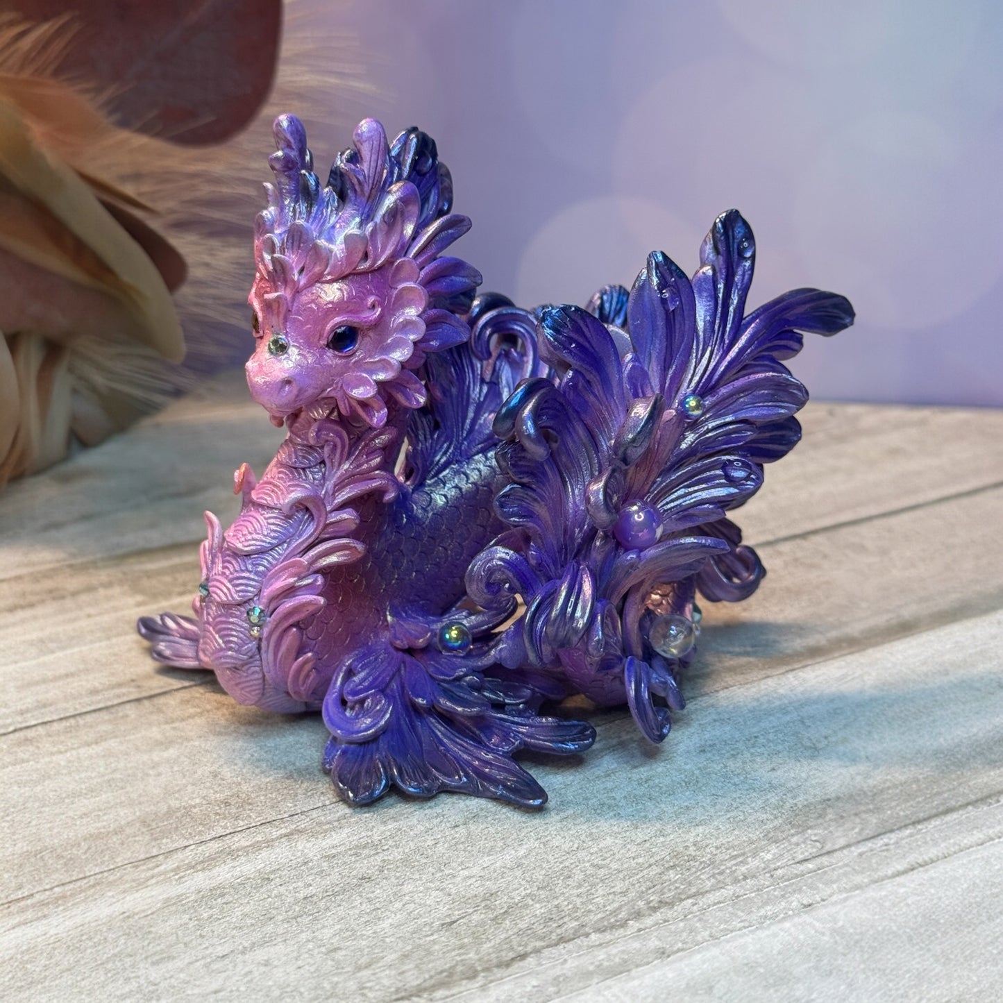 Magestic Sunset Purple and Pink Kelpie Dragon