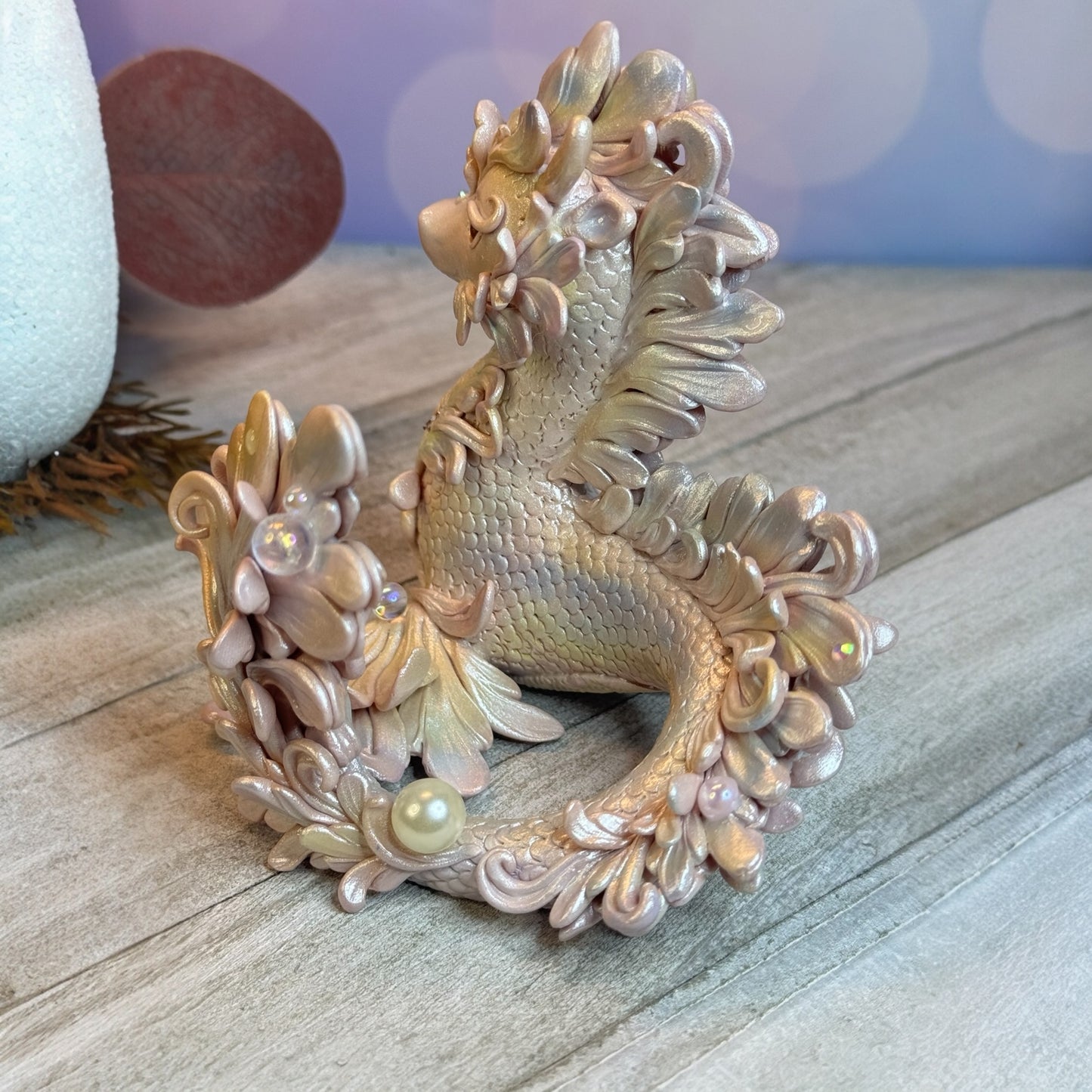 Magestic Pastel Rainbow Pearl Kelpie Dragon
