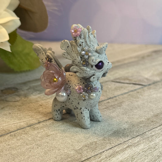 Stone Bunnigon with Light Purple Eyes