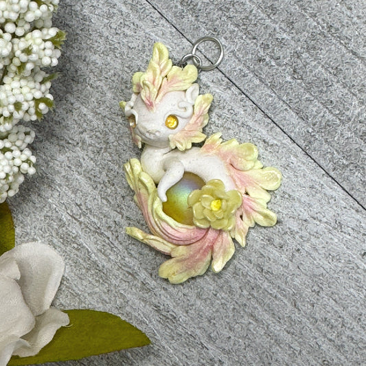 Medium Yellow and Pink Baby Dragon Pendant