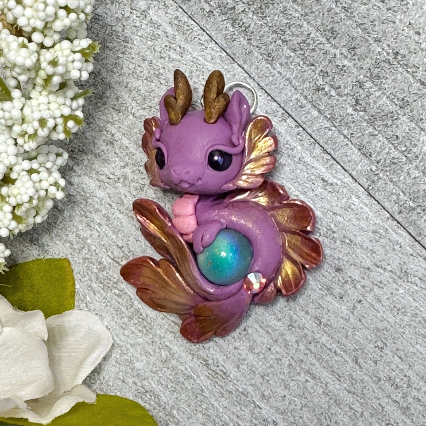 Purple Sunset Baby Dragon Pendant