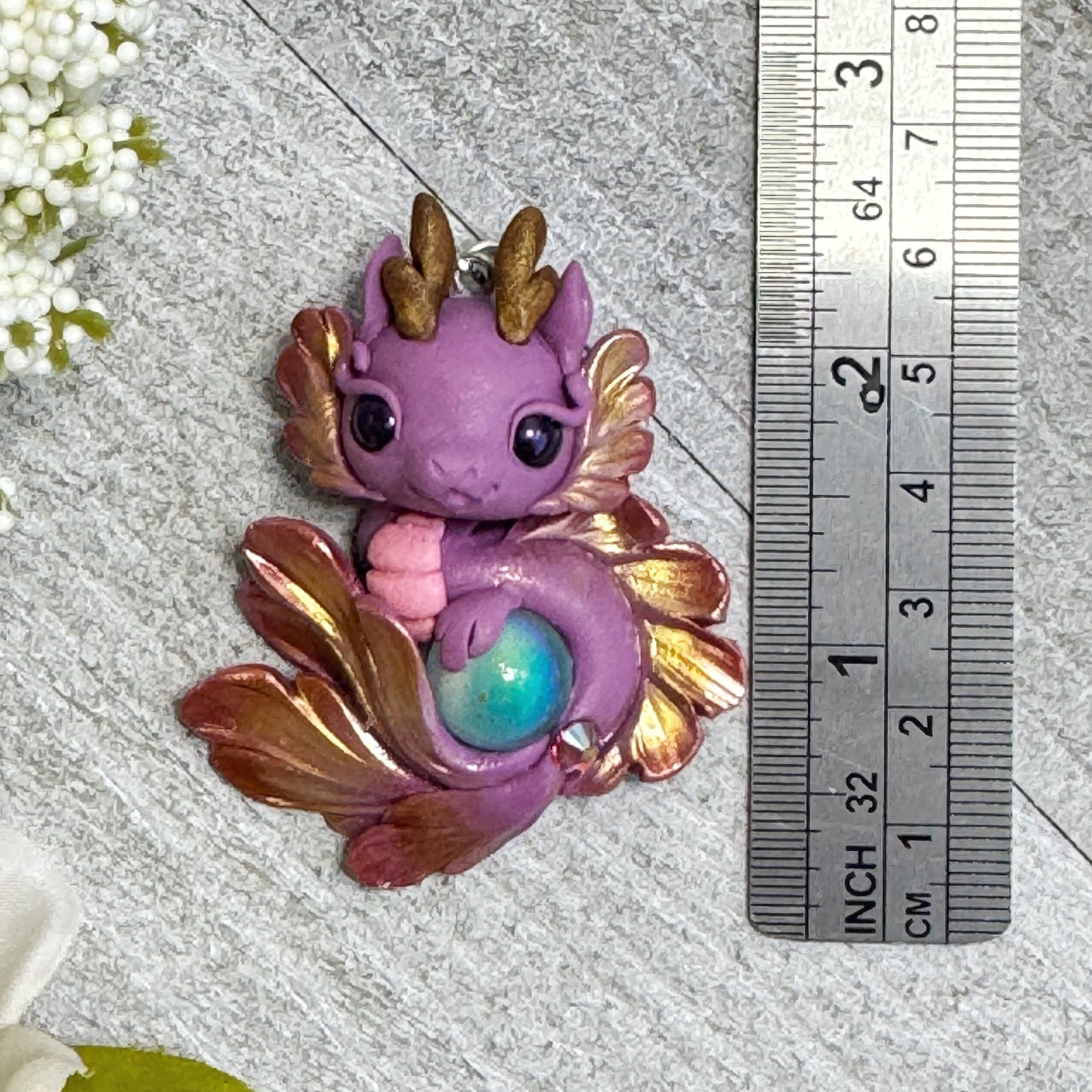 Purple Sunset Baby Dragon Pendant