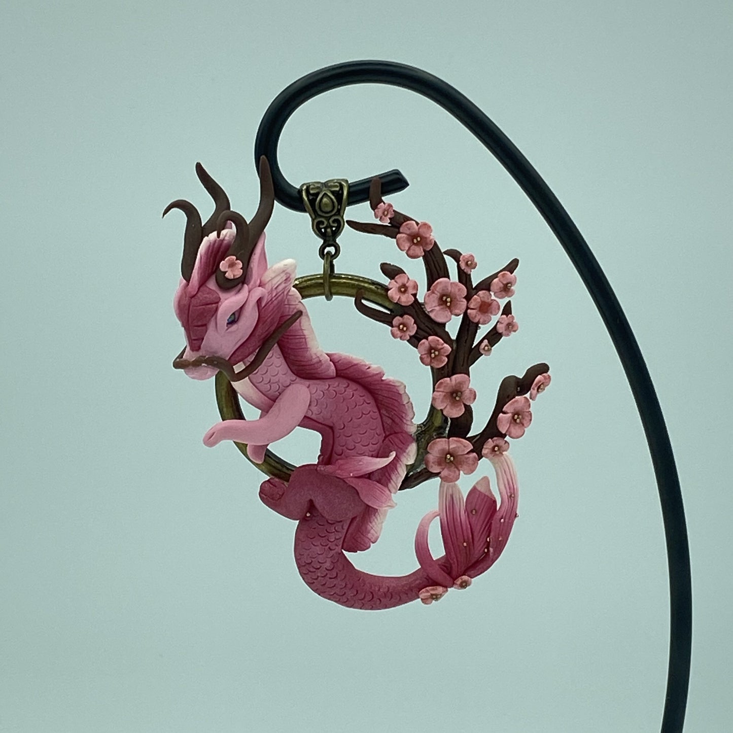 Pink Ombré Cherry Blossom Dragon