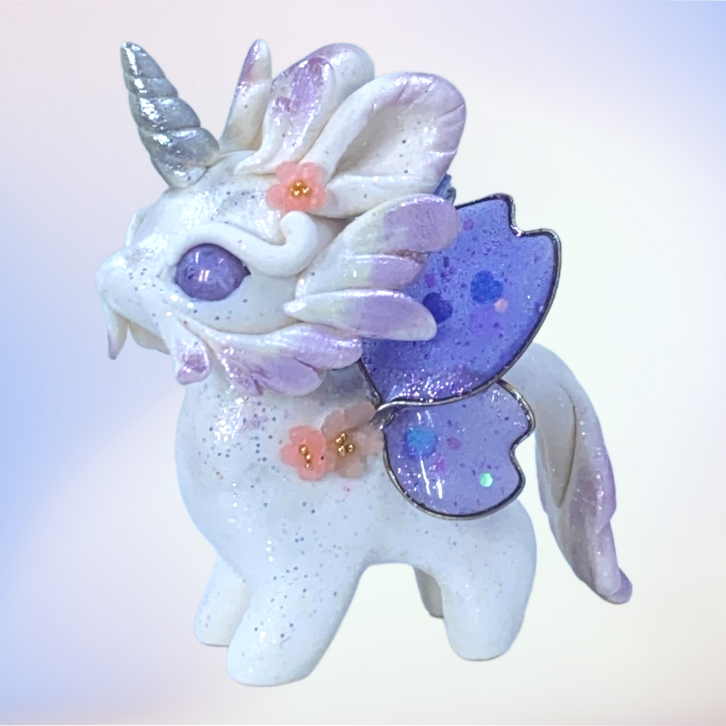 Lilac and Silver Bunnicorn