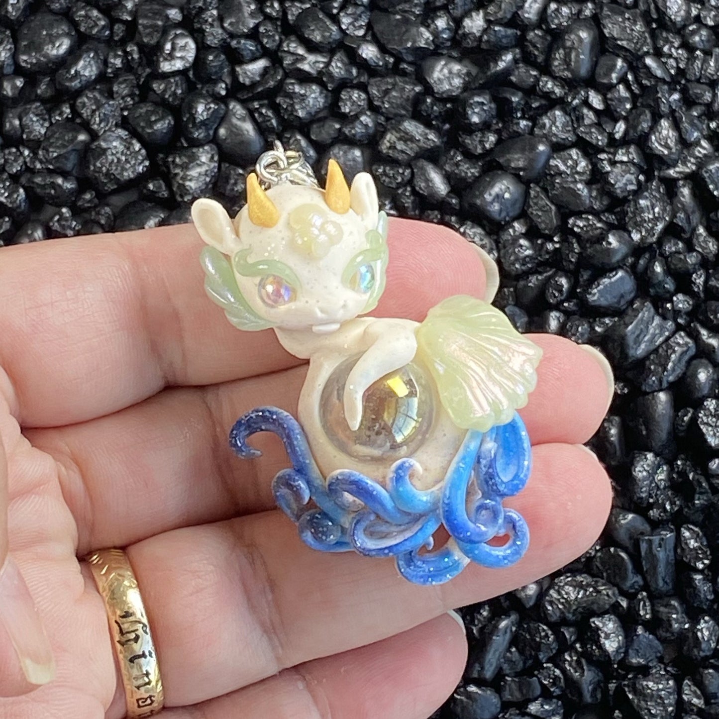 White and Blue Jelly Dragon