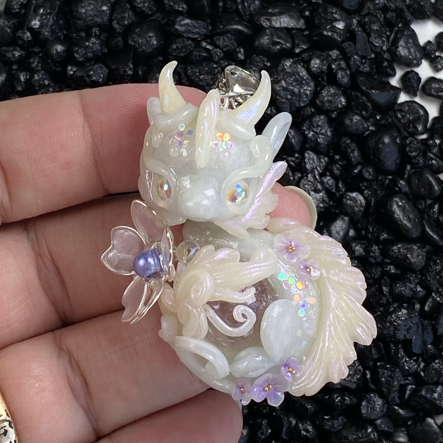 Light Purple Jade Marble Dragon