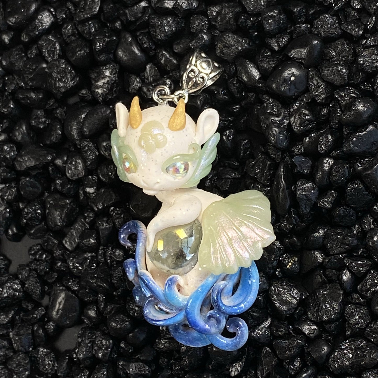 White and Blue Jelly Dragon