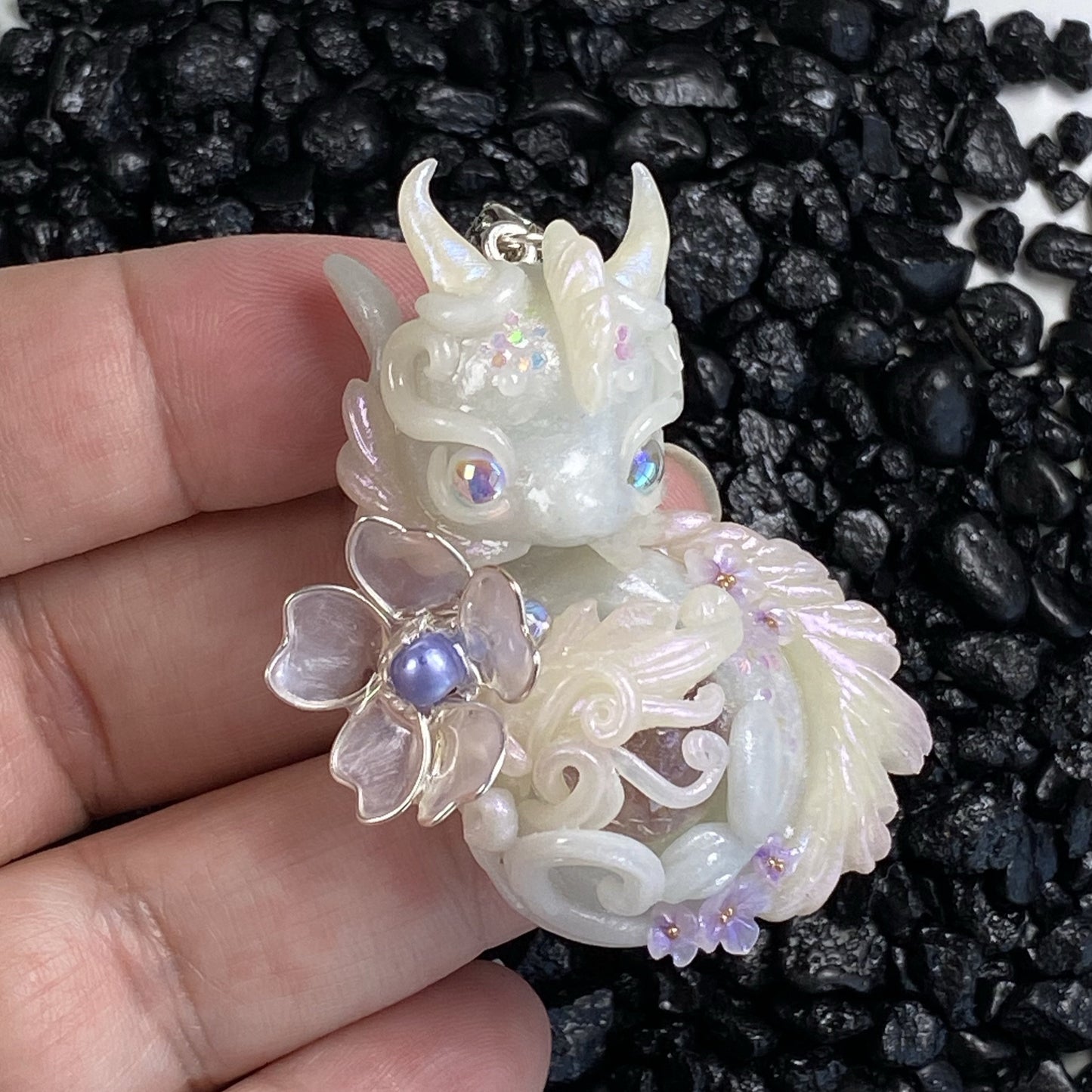 Light Purple Jade Marble Dragon