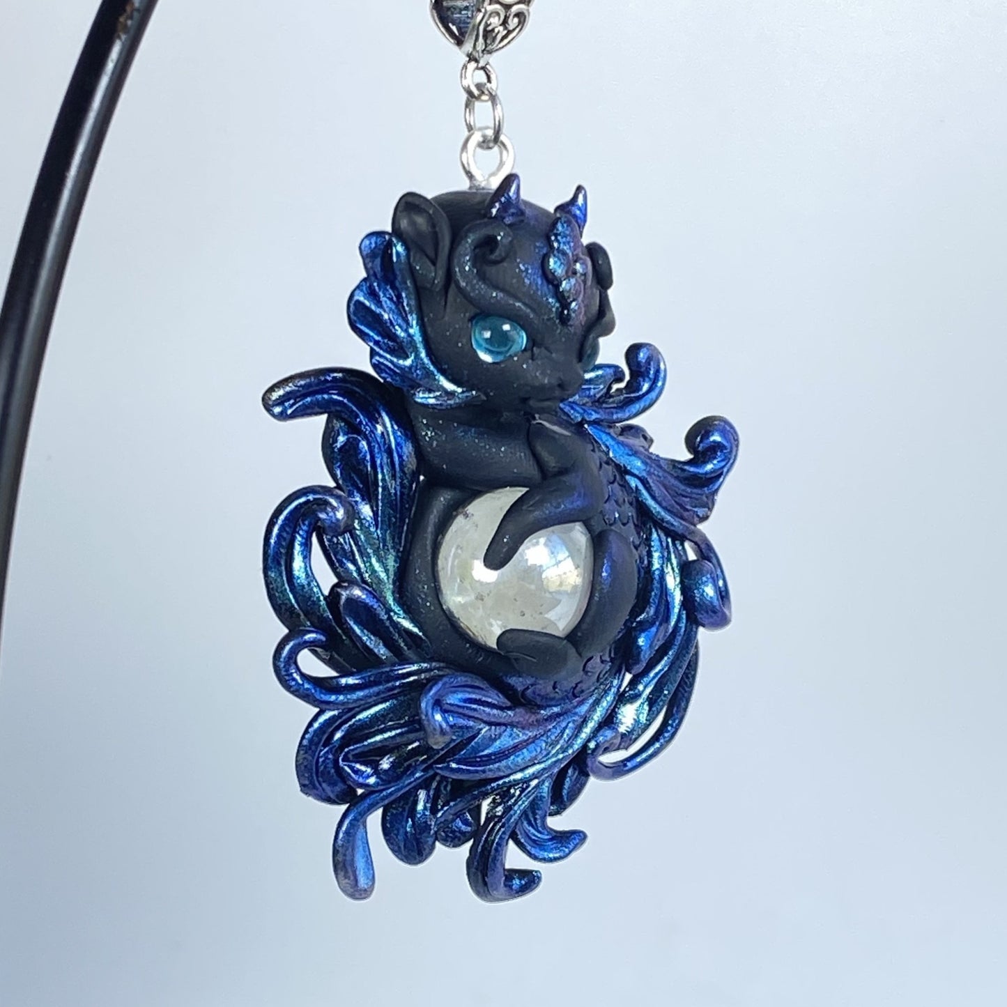 Fancy tailed blue and Black Dragon
