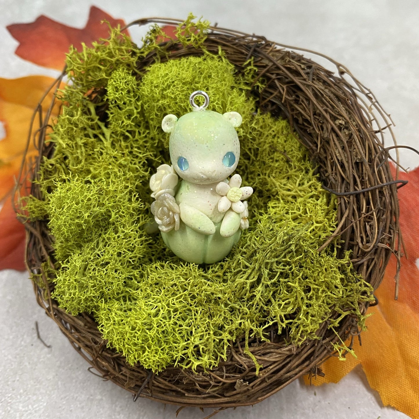 Green Otter Pumpkin Critter
