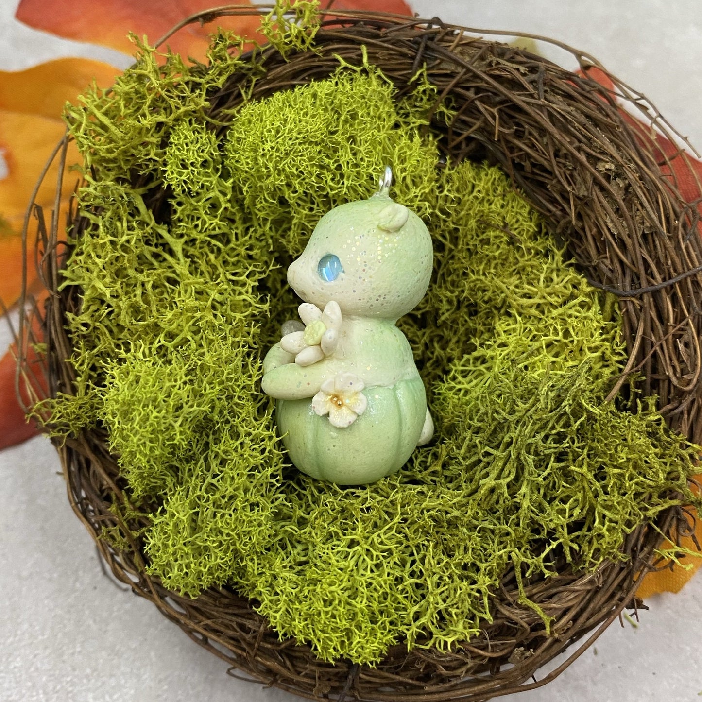 Green Otter Pumpkin Critter