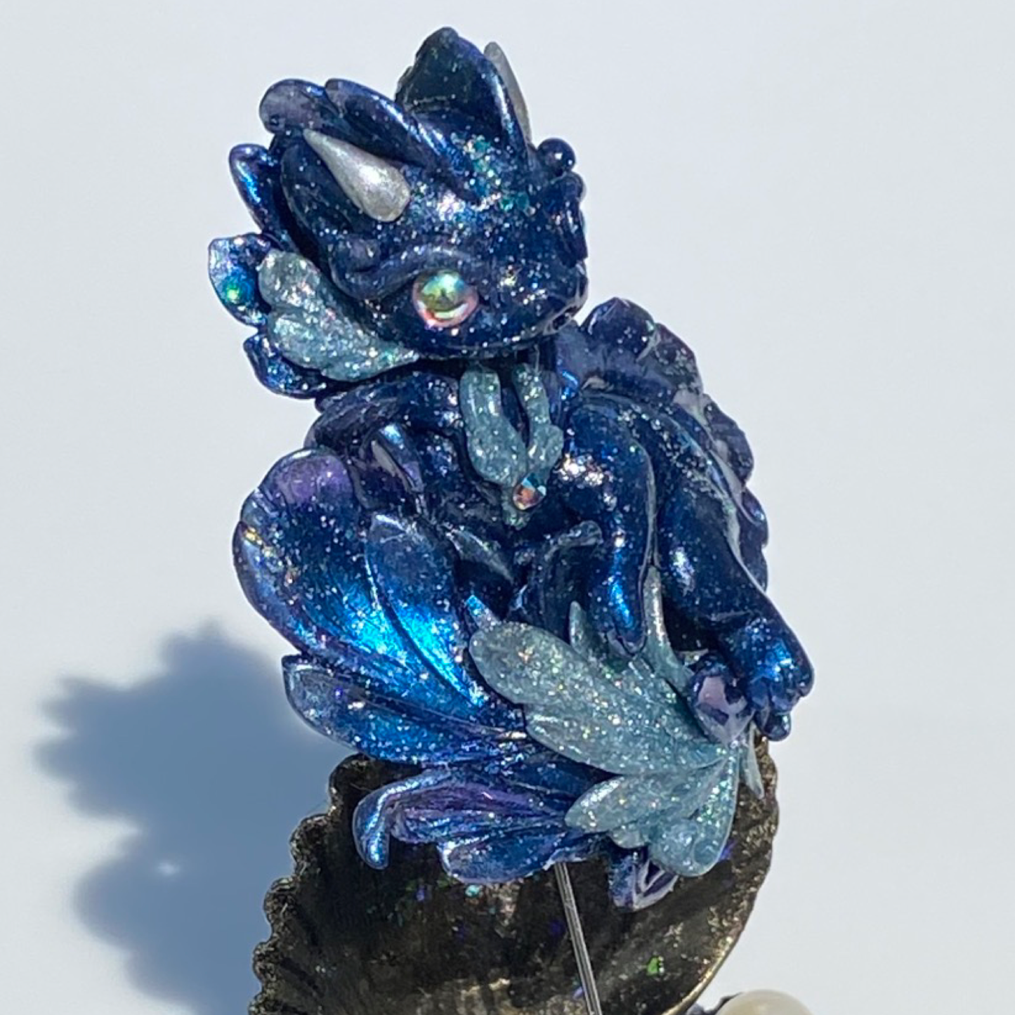 Fancy Tail Dragon Brooch