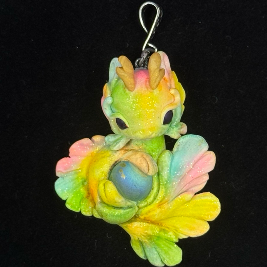 Rainbow Baby Dragon Pendant