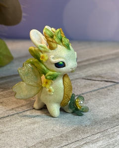 Tiny Bright Green and Yellow Bunnigon