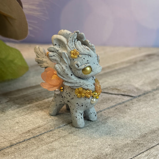 Stone Bunnigon with Gold Eyes