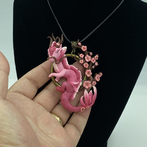 Pink Ombré Cherry Blossom Dragon