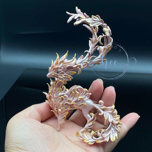 Pink & Gold Forest Spirit Dragon