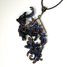 Load image into Gallery viewer, Black Rainbow Dragon Pendant