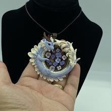 Load image into Gallery viewer, Lavender Blossom Dragon Pendant