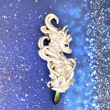 Load image into Gallery viewer, White Pearl Dragon with Titanium Crystal Pendant