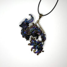 Load image into Gallery viewer, Black Rainbow Dragon Pendant