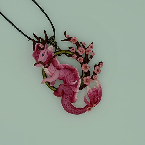 Pink Ombré Cherry Blossom Dragon