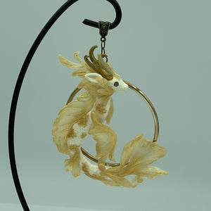 Gold Koi Dragon Pendant or Wall Hanging