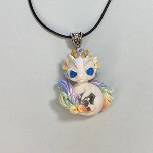 Floofy Tail Rainbow Dragon Charm