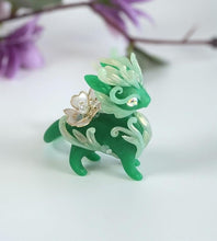 Load image into Gallery viewer, Green Jade Spring Dragon with long tail