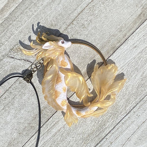 Gold Koi Dragon Pendant or Wall Hanging