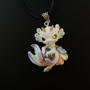 Rainbow Dragon Mermaid Charm