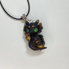 Load image into Gallery viewer, Black and Gold Dragon Charm