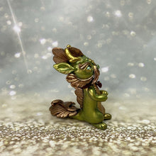 Load image into Gallery viewer, Chibi Green and Rose Gold Dragon