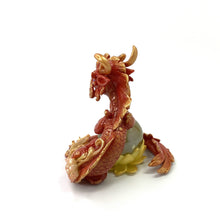 Load image into Gallery viewer, Red and Gold Marble Lotus Dragon