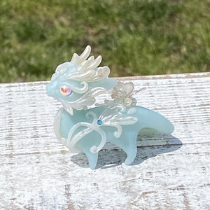 Icy Blue Jade Spring Dragon