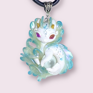 Blue Marble Dragon Pendant