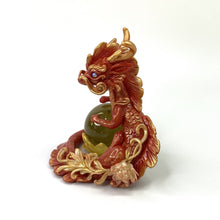 Load image into Gallery viewer, Red and Gold Marble Lotus Dragon