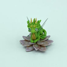 Load image into Gallery viewer, Green Fairy Dragon with Magnet Lotus Flower