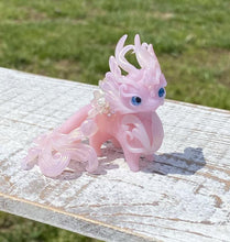 Load image into Gallery viewer, Pale Pink Jade Dragon with pupil eyes