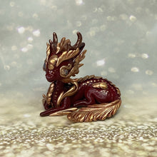 Load image into Gallery viewer, Burgundy Rose Gold Dragon