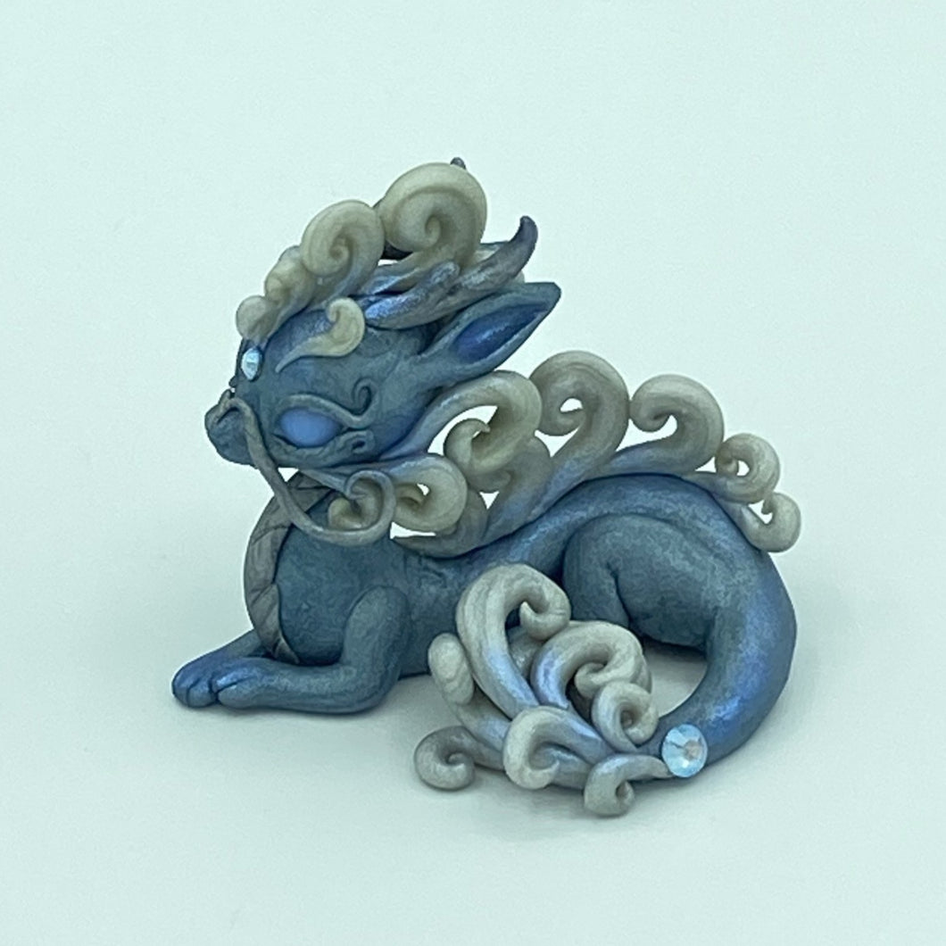 Blue and Silver Cloud Dragon