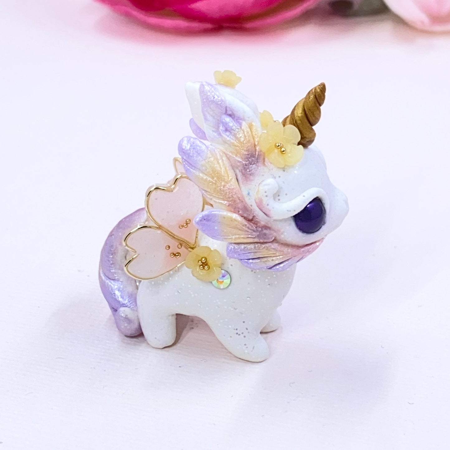 Pink and Lilac Buni-Corn Dragon