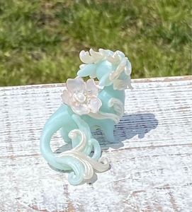 Icy Blue Jade Spring Dragon