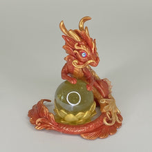 Load image into Gallery viewer, Red and Gold Marble Lotus Dragon