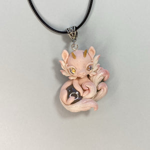 Light Pink Floofy Tail Dragon Charm