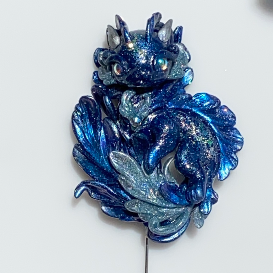 Fancy Tail Dragon Brooch